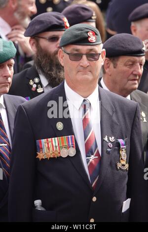 Liverpool, Regno Unito, 29 giugno 2019. I veterani e i membri delle forze armate britanniche commemorare il 2019 Forze Armate giorno. Credito: Ken Biggs/Alamy Live News. Foto Stock