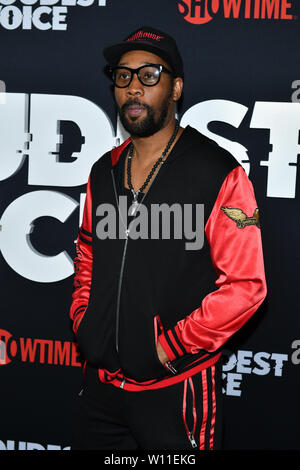 RZA assiste 'il livello più alto di Voice' New York Premiere al teatro di Parigi il 24 giugno 2019 a New York City. Foto Stock