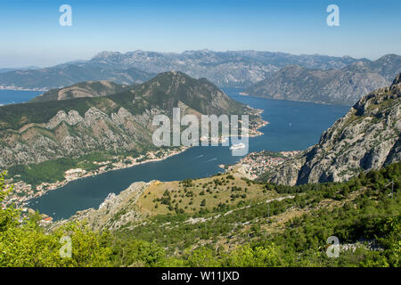 La Baia di Kotor, Montenegro Foto Stock