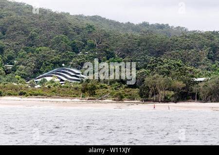 Kingfisher hotel e resort sull'Isola di Fraser, Queensland, Australia Fraser Island è un sito del patrimonio mondiale ed è il più grande del mondo isola di sabbia. Foto Stock