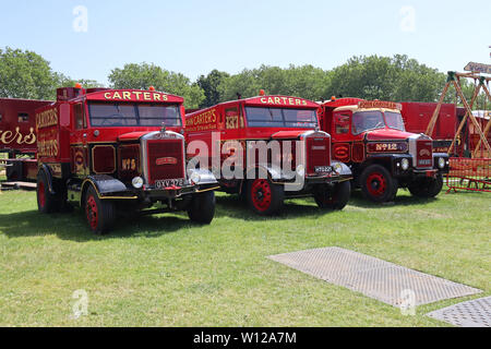 Scammell autocarro autocarro, carradori fiera del vapore, Peckham Rye Common, Londra, Regno Unito, 29 giugno 2019, Foto di Richard Goldschmidt Foto Stock