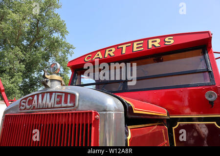 Scammell autocarro autocarro, carradori fiera del vapore, Peckham Rye Common, Londra, Regno Unito, 29 giugno 2019, Foto di Richard Goldschmidt Foto Stock