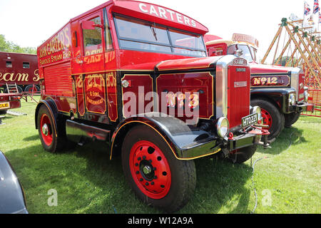 Scammell autocarro autocarro, carradori fiera del vapore, Peckham Rye Common, Londra, Regno Unito, 29 giugno 2019, Foto di Richard Goldschmidt Foto Stock