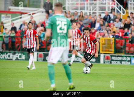 BARRY MCNAMEE di Derry City FC durante il SSE Airtricity league fixture tra Cork City FC & Derry City FC a Turners Cross 28/06/2019 Foto Stock