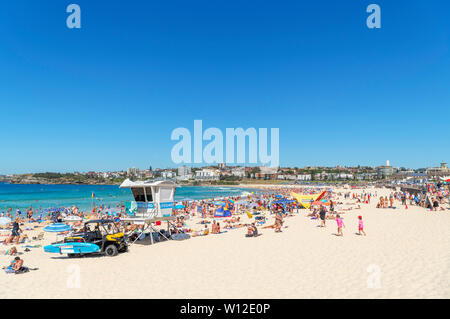 Bagnino capanna sulla spiaggia Bondi, Sydney, Nuovo Galles del Sud, Australia Foto Stock