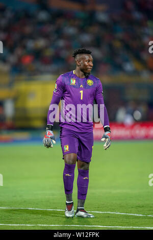 Ismailia, Egitto. Il 29 giugno, 2019. Andre Onana Onana del Camerun durante il 2019 African Cup delle Nazioni match tra Camerun e Ghana a Ismailia stadium di Ismailia, Egitto. Ulrik Pedersen/CSM/Alamy Live News Foto Stock