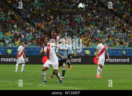 Salvador, Brasile. Il 29 giugno, 2019. Uruguay Perù, valida per i quarti di finale della Copa America 2019, Terrà questo Sabato (29) alla Fonte Nova Arena in Salvador, Bahia, Brasile. Credito: Tiago Caldas/FotoArena/Alamy Live News Foto Stock