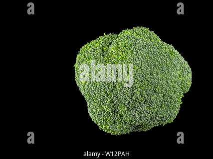 Broccoli è un verde commestibile in pianta della famiglia del cavolo, Brassica oleracea, la cui grande fiore di testa e gambo è mangiato come un vegetale Foto Stock