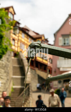 MEERSBURG, Germania - 15 giugno 2019: una piccola città nel sud-ovest dello stato tedesco del Baden-Wurttemberg. Sulla riva del lago di Costanza Foto Stock