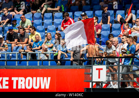 Rotterdam, Paesi Bassi. Xx Giugno, 2019. De Kuip, stagione 2019/2020, olandese Calcio, prima formazione Feyenoord in De Kuip, ventilatori in gabbie Credito: Pro scatti/Alamy Live News Foto Stock