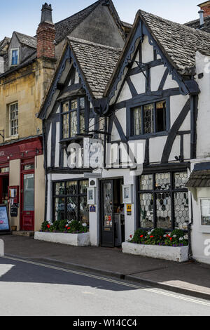 In legno tradizionali edifici incorniciato nella storica città di Cotswold di Winchcombe GLOUCESTERSHIRE REGNO UNITO Foto Stock
