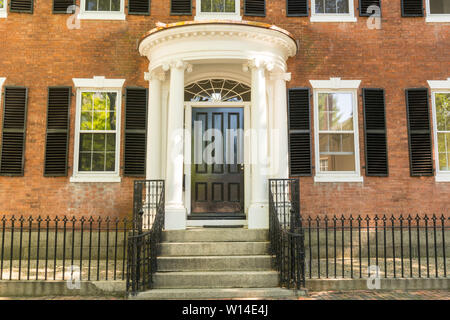 Esterno in mattoni in stile federale home in Salem, Massachusetts Foto Stock