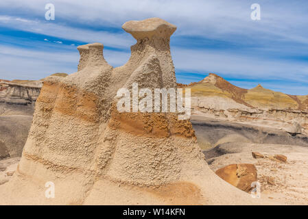 Bisti/De-Na-Zin Wilderness Area, Nuovo Messico, STATI UNITI D'AMERICA Foto Stock