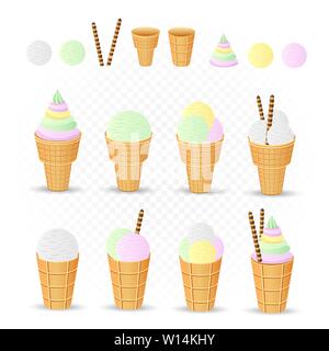 Gelato set designer Illustrazione Vettoriale