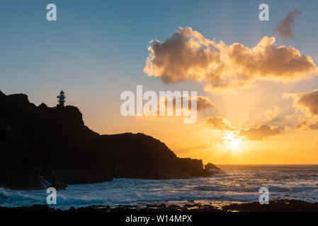 Punta de Teno cape al tramonto a Tenerife, Spagna Foto Stock