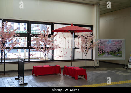 Kitakami stazione è una stazione ferroviaria nella città di Kitakami, nella prefettura di Iwate, Giappone Foto Stock