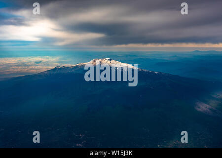 Il monte Etna, Sicilia Isola, Italia Foto Stock