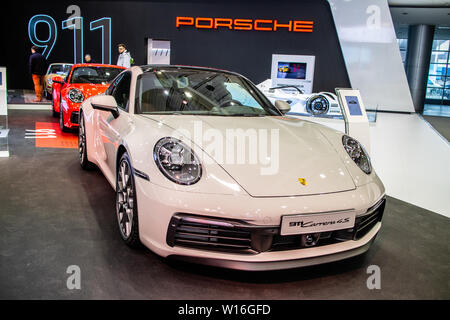 Poznan, Polonia, marzo 2019 tutti i nuovi Porsche 911 Carrera 4S 8a generazione, Poznan International Motor Show, la serie 992 Supersport vettura costruita dalla Porsche Foto Stock