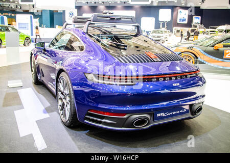 Poznan, Polonia, marzo 2019 tutti i nuovi Porsche 911 Carrera 4S 8a generazione, Poznan International Motor Show, la serie 992 Supersport vettura costruita dalla Porsche Foto Stock