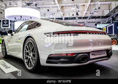 Poznan, Polonia, marzo 2019 tutti i nuovi Porsche 911 Carrera 4S 8a generazione, Poznan International Motor Show, la serie 992 Supersport vettura costruita dalla Porsche Foto Stock