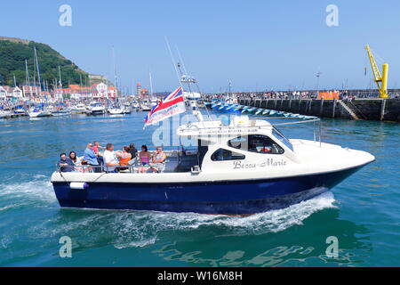 La Becca Marie Sealife Safari gite in barca da Scarborough. Foto Stock