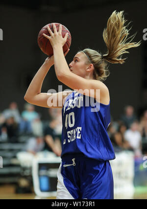 Azione di basket presso il Washington State 1A TUTTE LE Star Game in Liberty Lago, Washington. Foto Stock