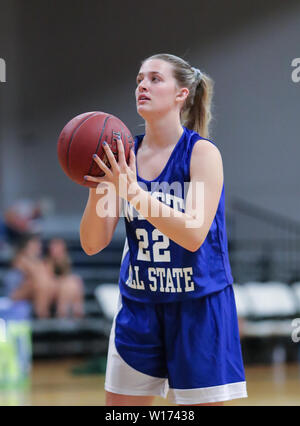 Azione di basket presso il Washington State 1A TUTTE LE Star Game in Liberty Lago, Washington. Foto Stock