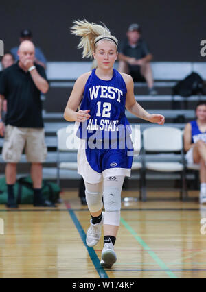 Azione di basket presso il Washington State 1A TUTTE LE Star Game in Liberty Lago, Washington. Foto Stock