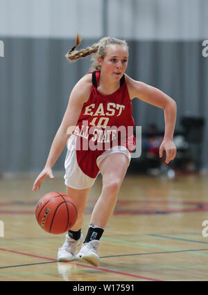 Azione di basket presso il Washington State 1A TUTTE LE Star Game in Liberty Lago, Washington. Foto Stock