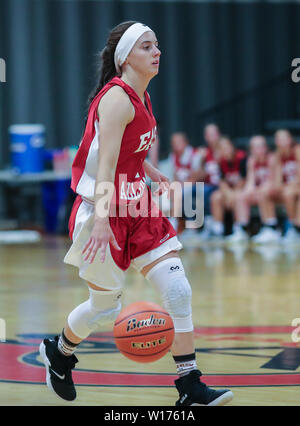 Azione di basket presso il Washington State 1A TUTTE LE Star Game in Liberty Lago, Washington. Foto Stock