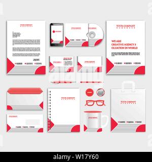 Corporate identity design template Illustrazione Vettoriale