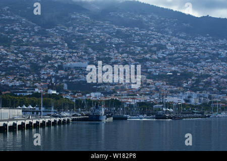 Marina di Funchal area nel centro di Funchal, Madeira, Portgal, Unione Europea Foto Stock