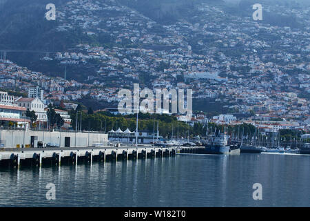 Marina di Funchal area nel centro di Funchal, Madeira, Portgal, Unione Europea Foto Stock