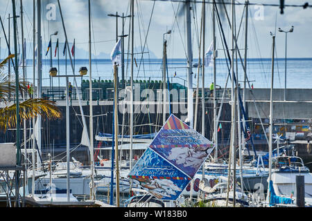 Marina di Funchal area nel centro di Funchal, Madeira, Portgal, Unione Europea Foto Stock