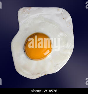 Uovo fritto in padella calda 3d illustrazione Foto Stock