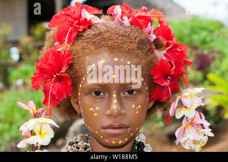 Ragazza di Kofure, tufi, Oro, provincia di Papua Nuova Guinea Foto Stock