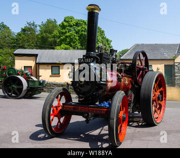 I motori a trazione a vapore all'aperto Foto Stock