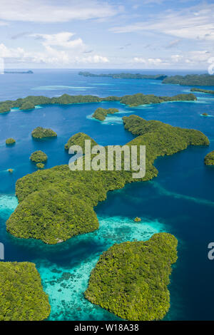 Le isole della roccia di Palau, pacifico, Micronesia, Palau Foto Stock