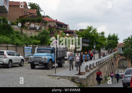 La gran parte ristrutturata e storica città vecchia di Sighnaghi (Signagi) in Georgia (Kakheti), registrati su 21.05.2019 | Utilizzo di tutto il mondo Foto Stock
