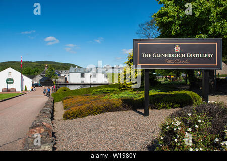 Glenfiddich Distillery, Dufftown, murene, Scozia. Foto Stock