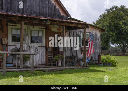 Vecchio caratteristico decorate Agriturismo Florida, Stati Uniti d'America Foto Stock