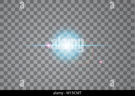 Vettore di luce solare trasparente speciale lente flare effetto luce Illustrazione Vettoriale