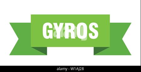 Gyros nastro. giroscopi segno isolato. giroscopi banner Illustrazione Vettoriale