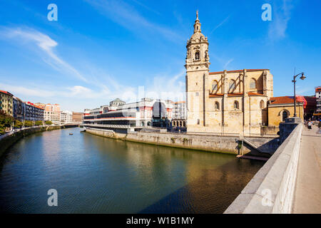 Chiesa di Sant'Antonio o Iglesia de San Anton è una chiesa cattolica situata nel centro storico di Bilbao, Paese Basco in Spagna settentrionale Foto Stock