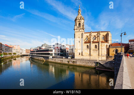 Chiesa di Sant'Antonio o Iglesia de San Anton è una chiesa cattolica situata nel centro storico di Bilbao, Paese Basco in Spagna settentrionale Foto Stock