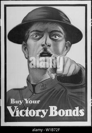 Acquista la tua vittoria legami. Poster a colori. Rilasciato dalla vittoria Comitato Bond, Ottawa, Canada, ca. 1917; le note generali: utilizzo di guerra e di conflitto numero 529 quando si ordina una riproduzione o la richiesta di informazioni su questa immagine. Foto Stock