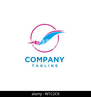 Bird logo design stile di lusso Foto Stock