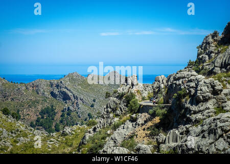 Unità spettacolari attraverso Serra de Tramuntana su Mallorca Foto Stock