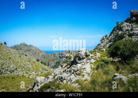 Unità spettacolari attraverso Serra de Tramuntana su Mallorca Foto Stock