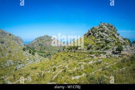 Unità spettacolari attraverso Serra de Tramuntana su Mallorca Foto Stock